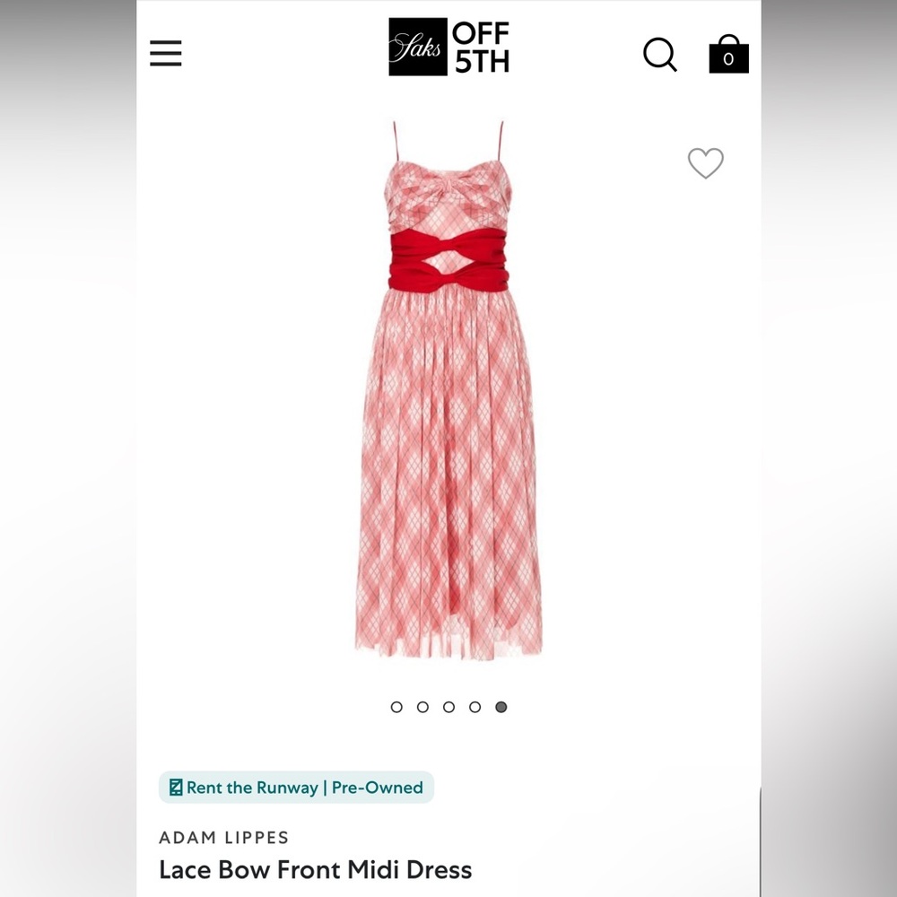 Adam Lippes Lace Bow Front Midi Dress - Picture 7 of 8